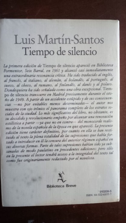 TIEMPO DE SILENCIO - 22/09/2023 narrativa